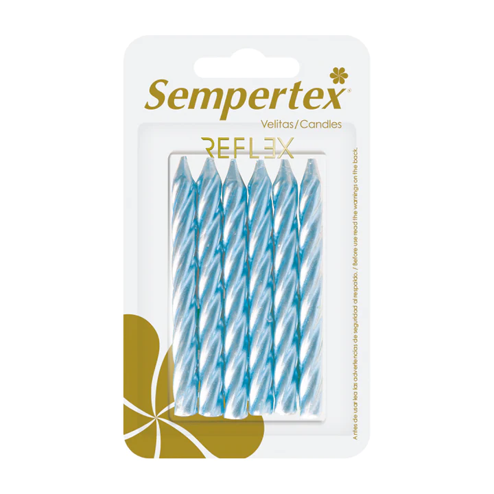 VELITA ESPIRALADA PERLA AZUL SEMPERTEX