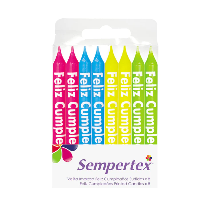 VELITA IMPRESA FELIZ CUMPLEAÑOS SEMPERTEX