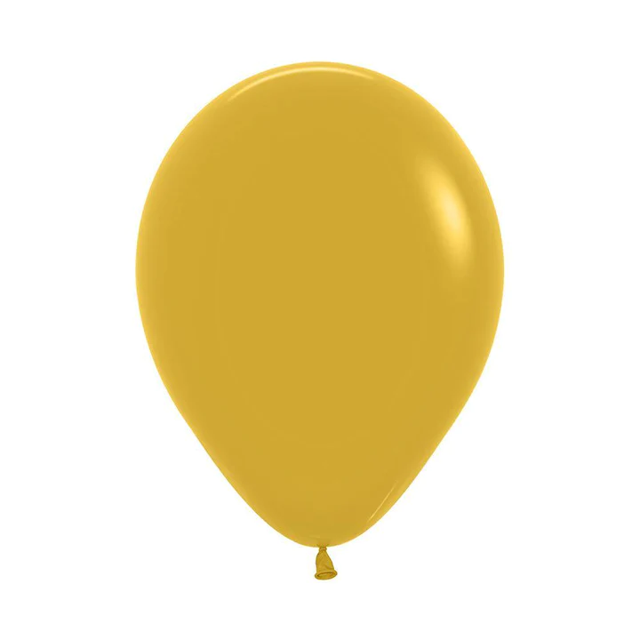 GLOBO LATEX REDONDO FASHION MOSTAZA